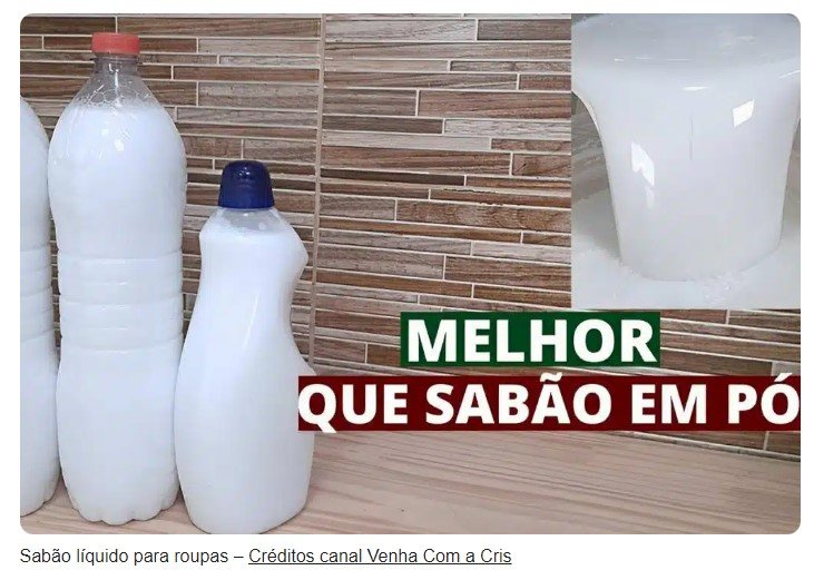 Sabão líquido para roupas brancas e coloridas feito com ingredientes que você tem em casa