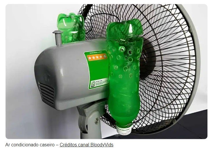 Meu amigo fez uma ar condicionado caseiro que refresca todo o quarto