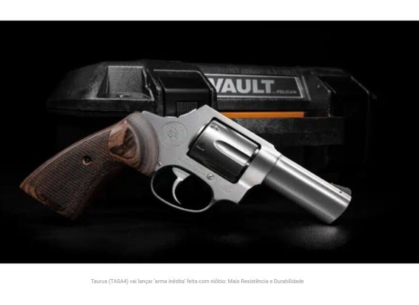 Taurus (TASA4) vai lançar ‘arma inédita’ feita com nióbio e promete mais resistência e durabilidade