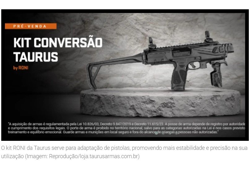 Taurus (TASA4) lança kit de conversão para linha de pistolas mais vendidas; veja fotos
