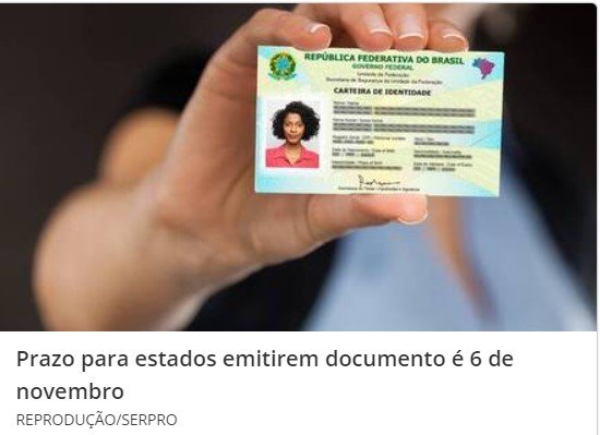 Nova carteira de identidade deve ser emitida em todo o país em 15 dias