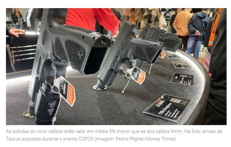 Taurus (TASA4) vai lançar novo calibre ‘.38 TPC’ em pistolas mais vendidas; saiba detalhes