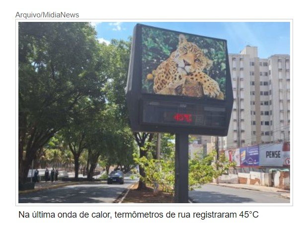 Cuiabá terá nova onda de calor, que pode ser a mais forte do ano