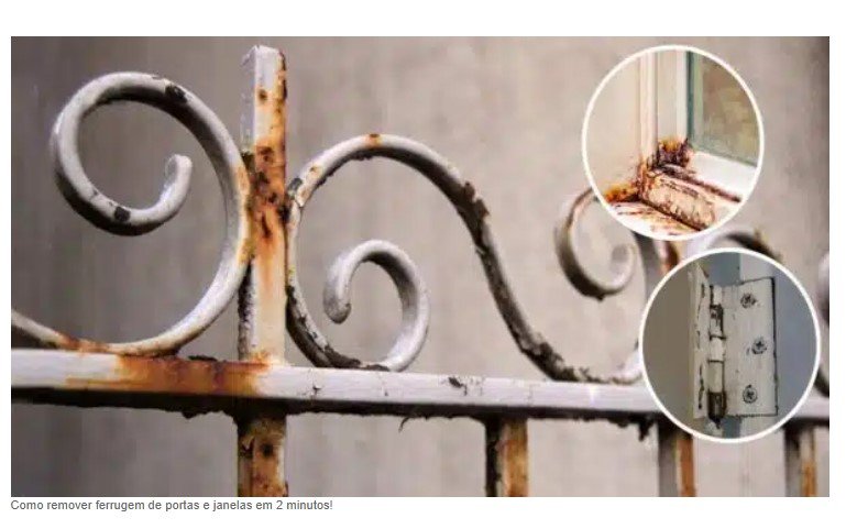 Como remover FERRUGEM de portas e janelas em 2 minutos!