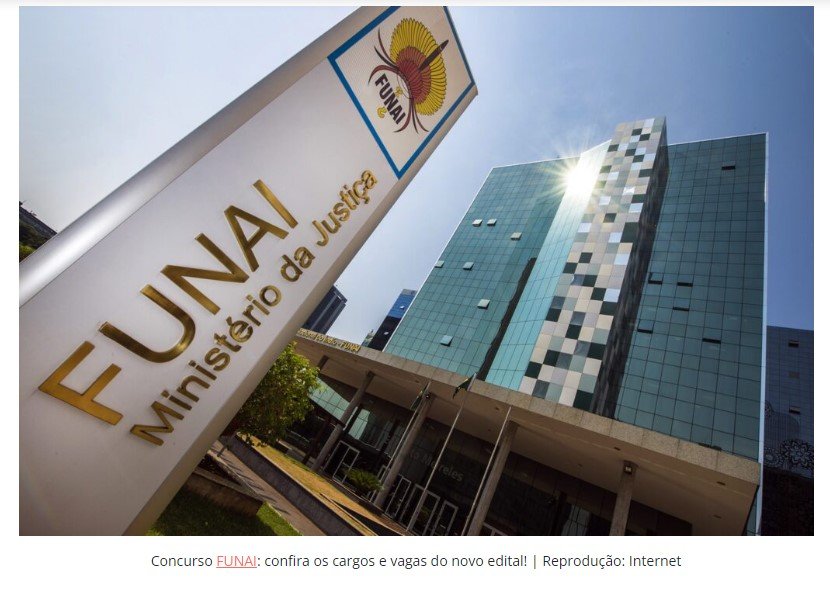 Concurso FUNAI: confira os cargos e vagas do novo edital!