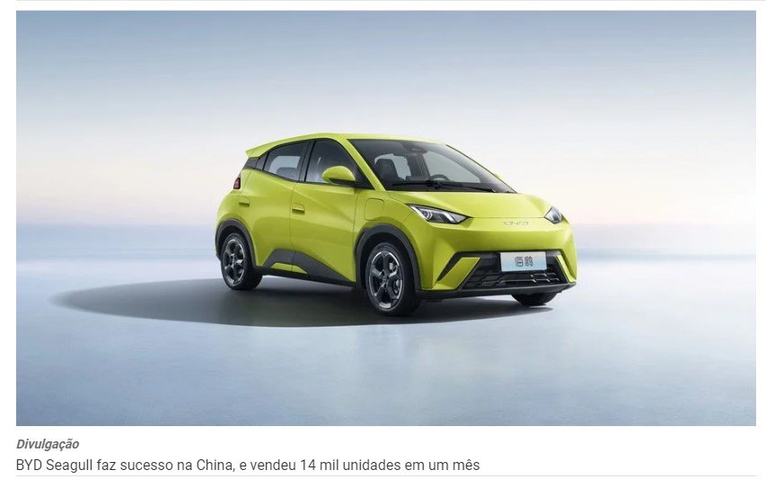 BYD prepara “Dolphin Mini' para ser o elétrico mais barato do Brasil