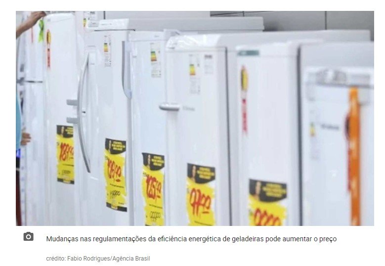 Governo muda regras para geladeiras, e indústria prevê preço acima de R$ 5 mil