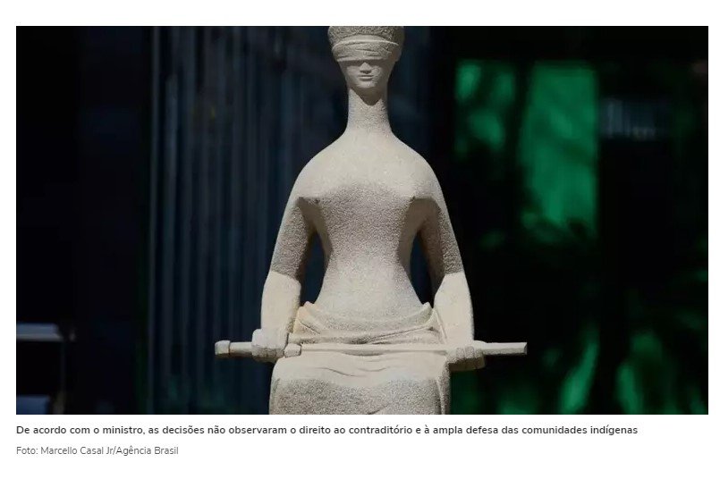 Fachin suspende decisões que impediam demarcação de terra indígena