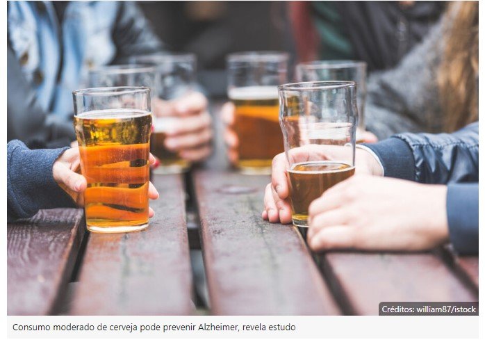 Pesquisa descobre ligação entre cerveja e Alzheimer