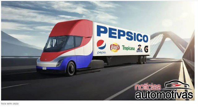Pepsi mostra que caminhão elétrico da Tesla roda 1.700 km num único dia