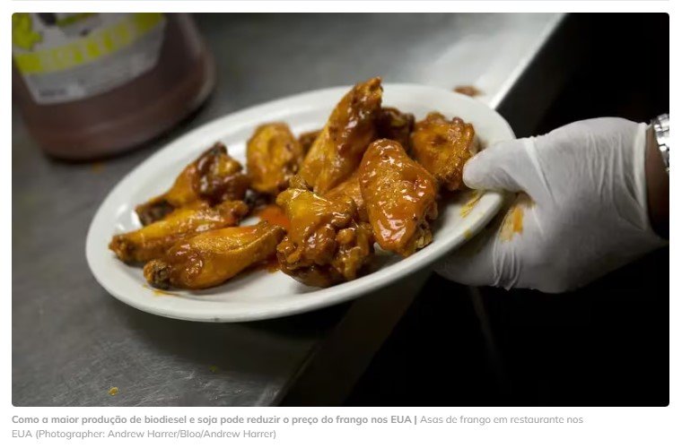 Como a maior produção de biodiesel e soja pode reduzir o preço do frango nos EUA