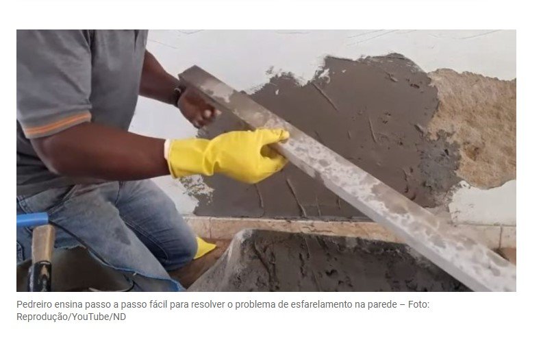 Pedreiro ensina simples reboco para corrigir esfarelamento na parede: ‘funciona mesmo’