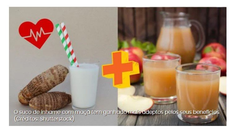 Quais são os benefícios do suco de inhame com maçã?