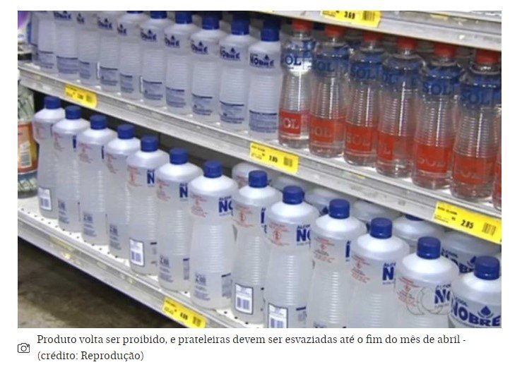 Após 4 anos, Anvisa proíbe comercialização de álcool líquido 70%