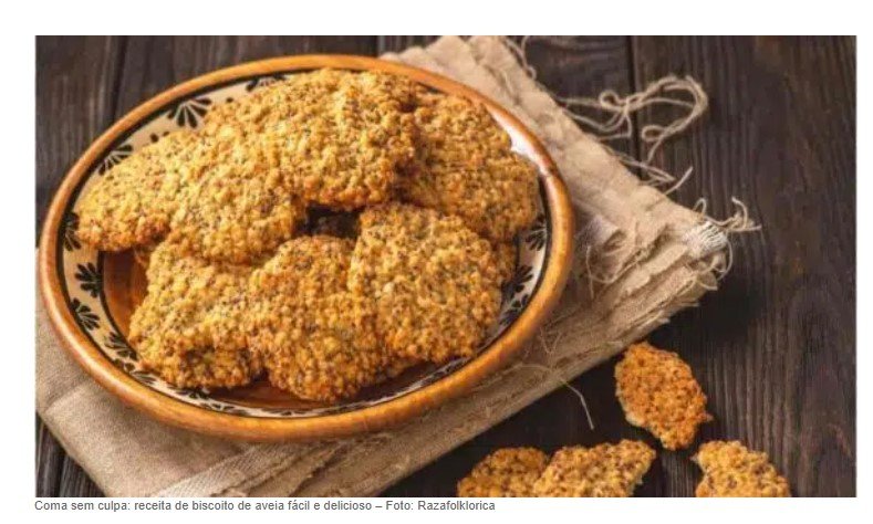 Coma sem culpa: receita de biscoito de aveia fácil e delicioso