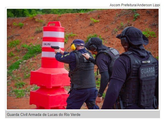 Três municípios estudam implementar Guarda Civil Armada após modelo dar certo em Lucas do Rio Verde