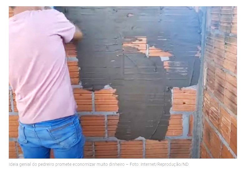 Pedreiro ensina reboco ‘mais barato do mundo’ de apenas R$ 10
