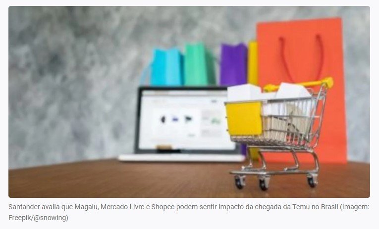 Magalu (MGLU3), Mercado Livre (MELI3) e Shopee podem sentir impacto da chegada de gigante chinesa, vê Santander
