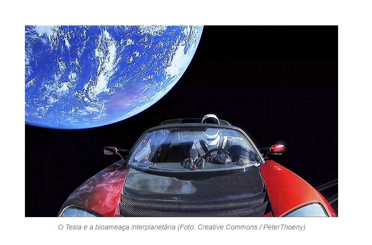 Carro da Tesla enviado ao espaço pode atingir a Terra