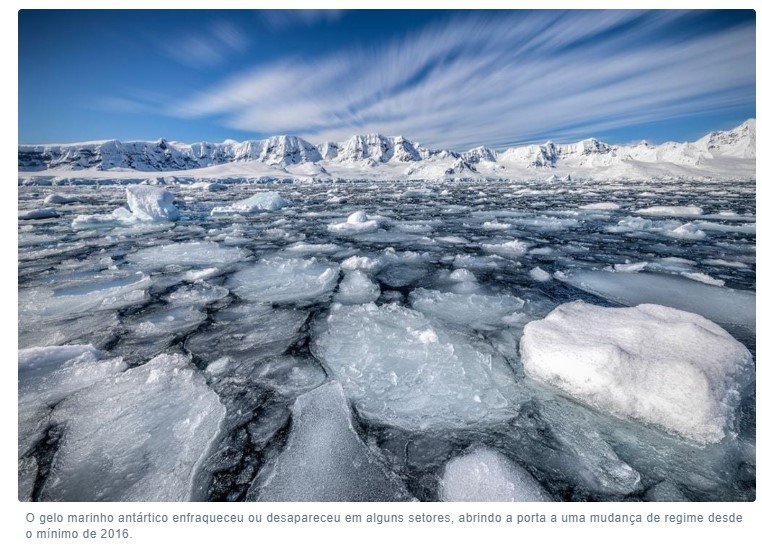 O gelo da Antártica está se comportando de uma forma nunca antes vista e pode ter mudado o ciclo