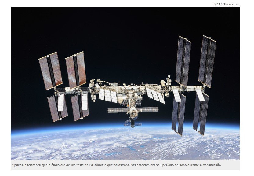 Áudio da Estação Espacial Internacional vazado da Nasa causa alvoroço nas redes sociais