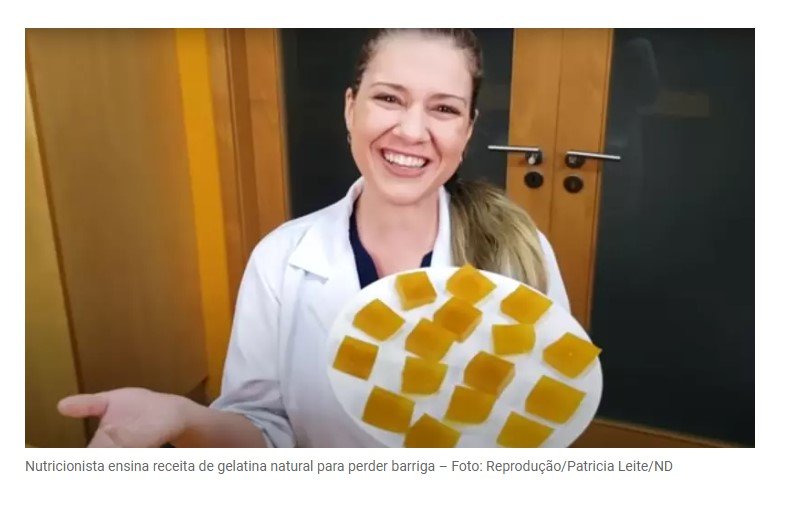 Gelatina natural com vinagre de maçã ajuda a chapar barriga com apenas 2 cubinhos por dia