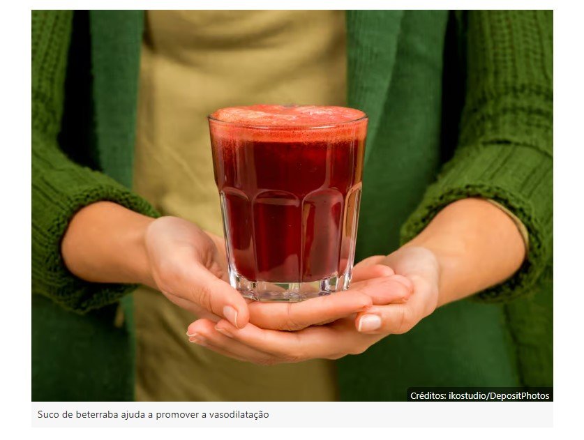 O suco que melhora a vasodilatação e a má circulação nas pernas