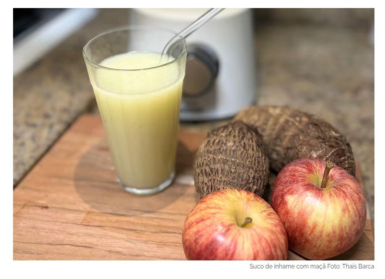 Suco de inhame com maçã