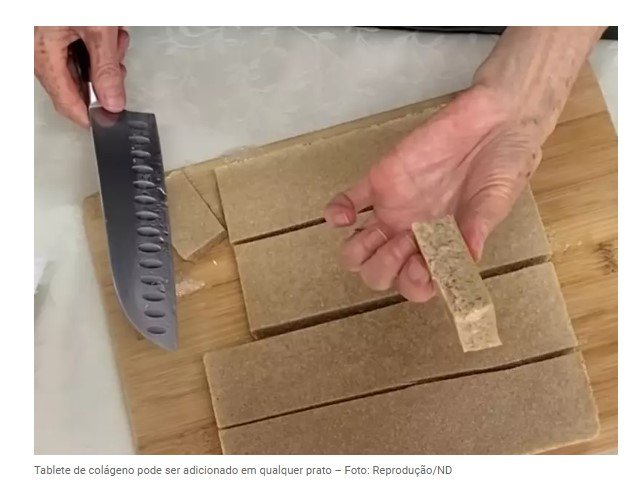 Tablete de colágeno caseiro aumenta massa muscular e pode ser usado em qualquer refeição