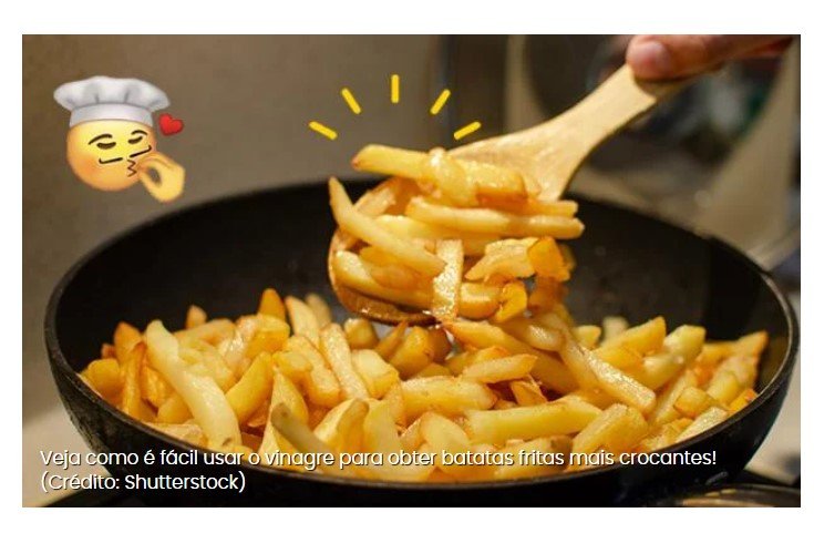 Truque simples com vinagre usado nos melhores restaurantes deixa a batata frita crocante, douradinha e digna dos chefs mais famosos
