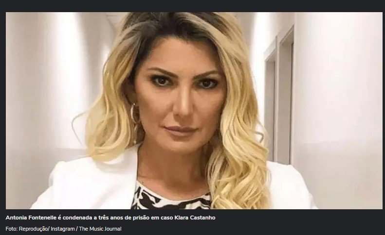 Antonia Fontenelle é condenada a três anos de prisão em caso Klara Castanho