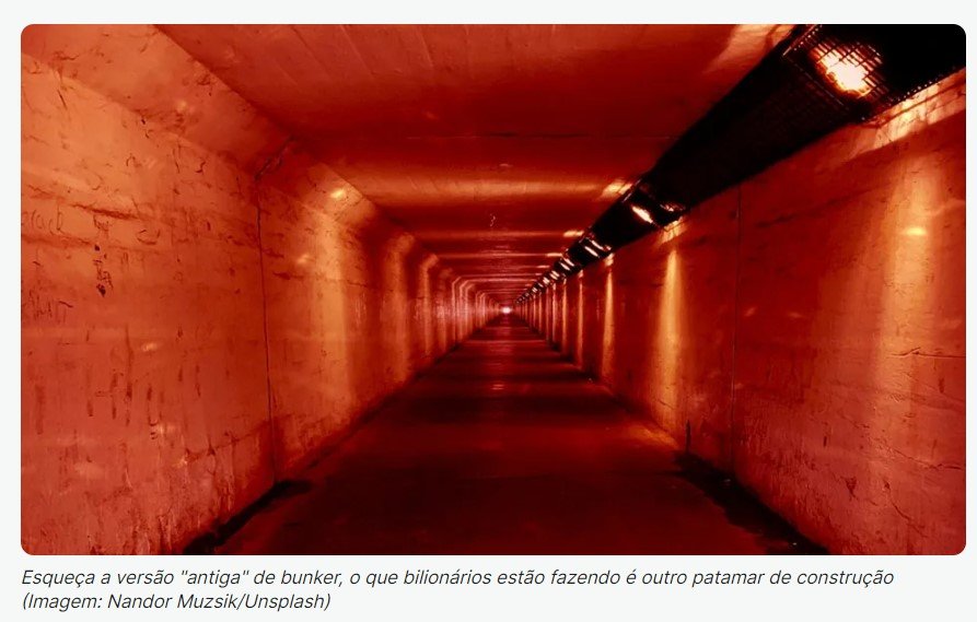 Bilionários já preparam mansões para o apocalipse: bunkers de luxo começam a virar tendência