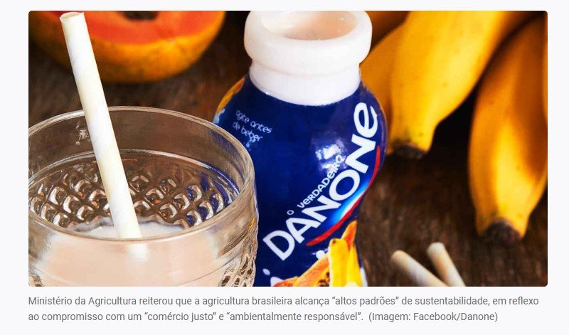 Caso Danone: Ministério da Agricultura diz que restrições aos produtos brasileiros ‘são desproporcionais’