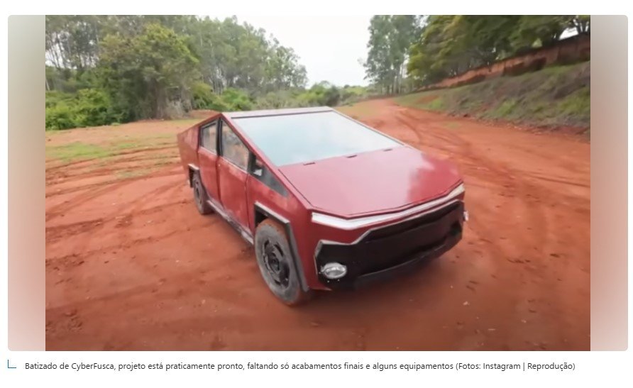 CyberFusca: influencer transforma Fusca em réplica de Cybertruck