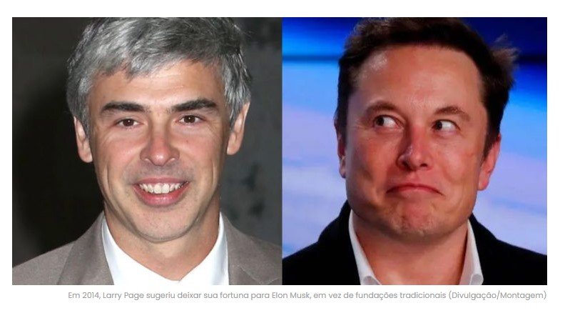 Fundador do Google diz que vai deixar fortuna para Elon Musk