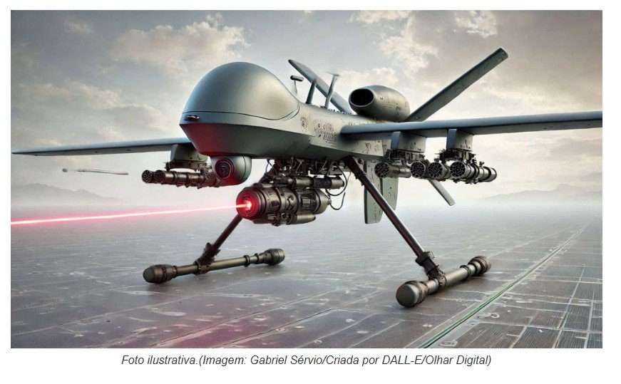 Novo drone militar com laser potente vaporiza tecido humano
