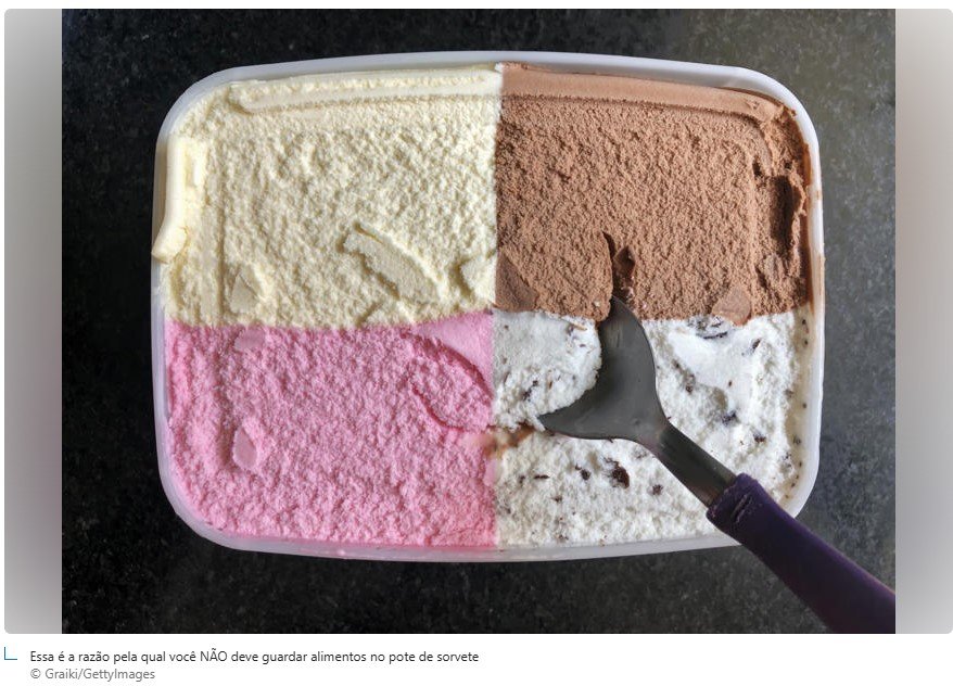 Essa é a razão pela qual você NÃO deve guardar alimentos no pote de sorvete