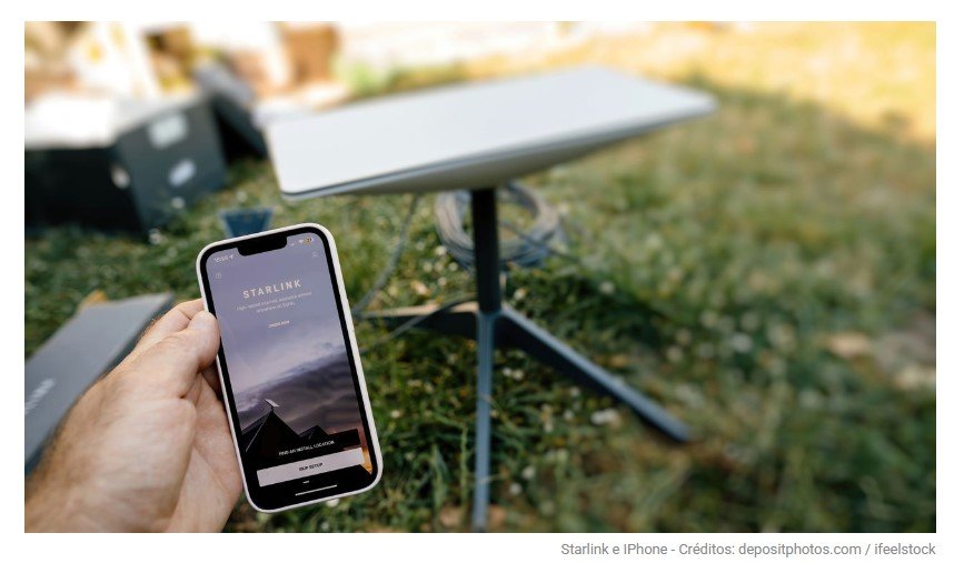 Internet via satélite da Starlink agora funciona no seu iPhone