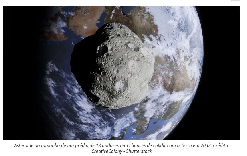 Asteroide 2024 YR4: chances de colisão com a Terra triplicam