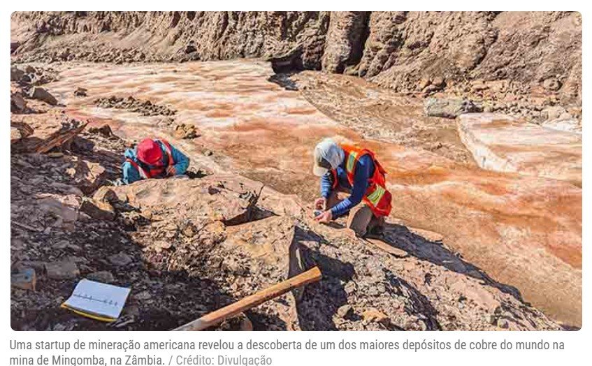 Inteligência Artificial descobre um dos maiores depósitos de cobre do mundo