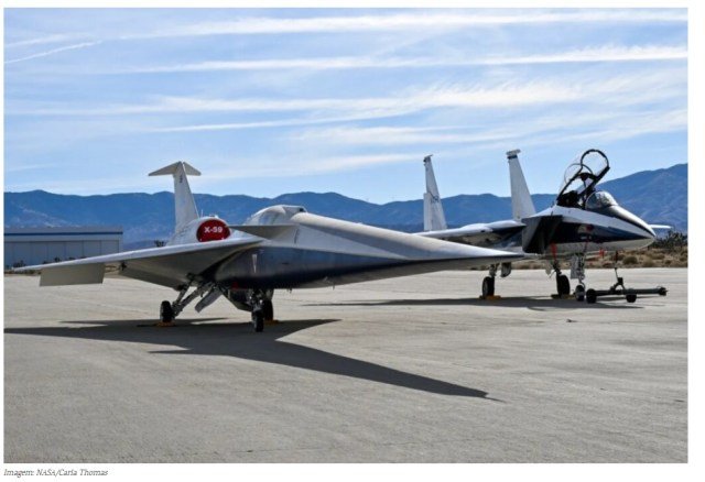 Aeronave experimental supersônica X-59 conclui com sucesso os testes eletromagnéticos