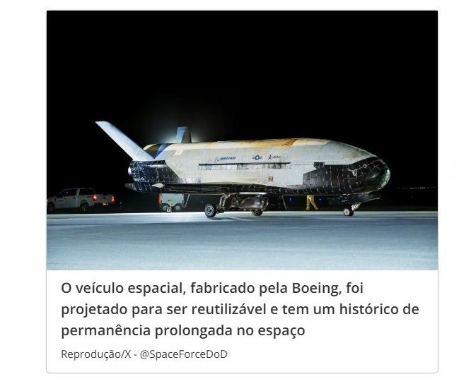 Ônibus espacial secreto do exército dos EUA retorna à Terra após 434 dias em órbita