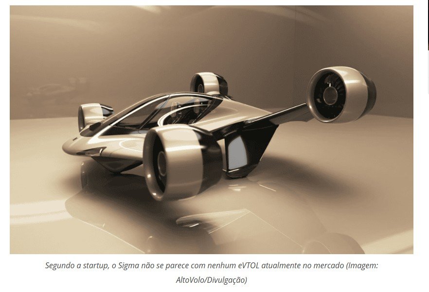 Novo ‘carro voador’ promete alcance de 821 km e 80% menos ruído