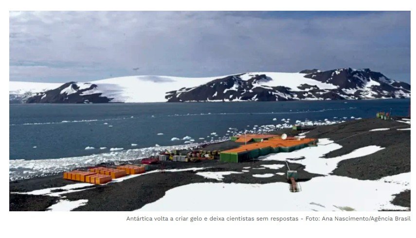 Antártica volta a criar gelo e deixa cientistas sem respostas