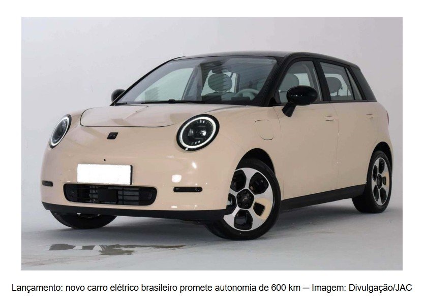Lançamento: novo carro elétrico brasileiro promete autonomia de 600 km