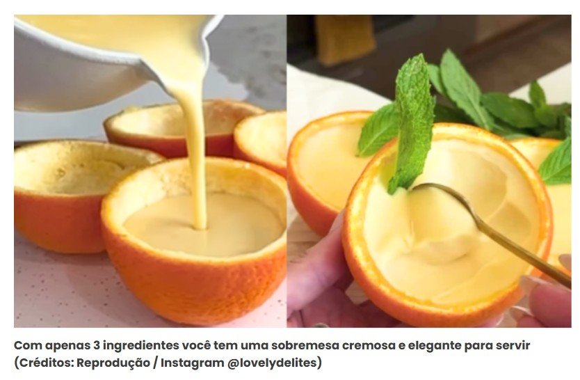A sobremesa de laranja que destronou a mousse de maracujá aqui em casa: panacota de 3 ingredientes pronta em 10 minutos (adoro servir na casca da laranja)