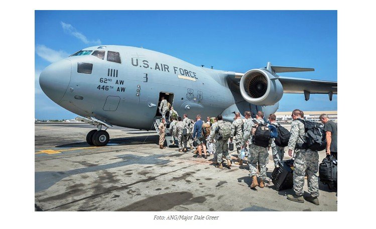 Cargueiros C-17 da Força Aérea dos EUA estão a caminho do Centro-Oeste brasileiro