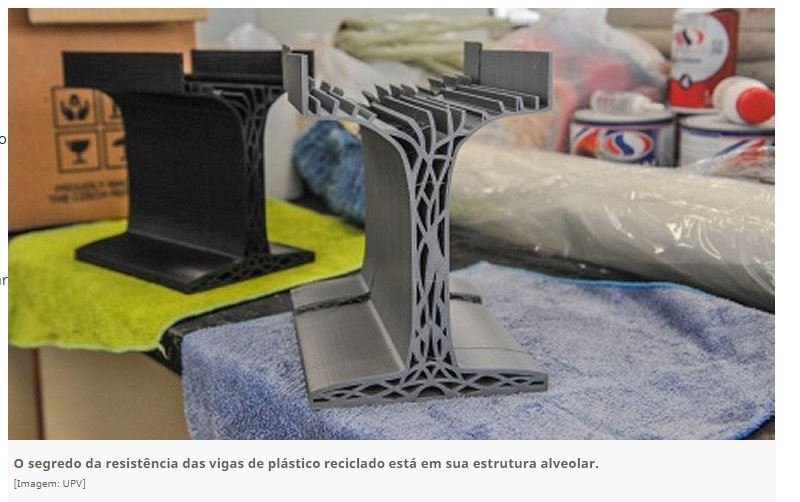 Vigas de plástico superam vigas de concreto e de aço