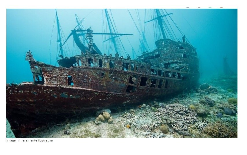 Navio mercante do século 16 é descoberto intacto no fundo do mar