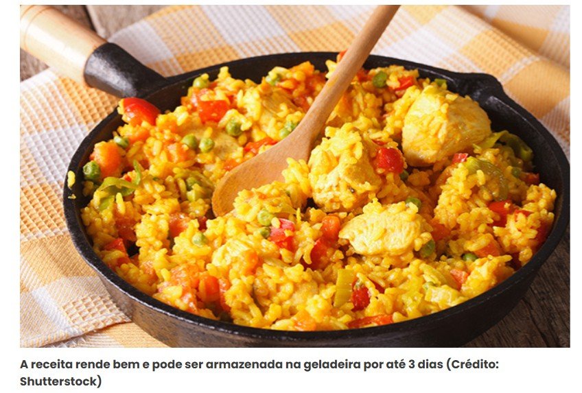 Receita de uma panela só: frango suculento com arroz amarelinho e legumes, prato fácil de sabor intenso